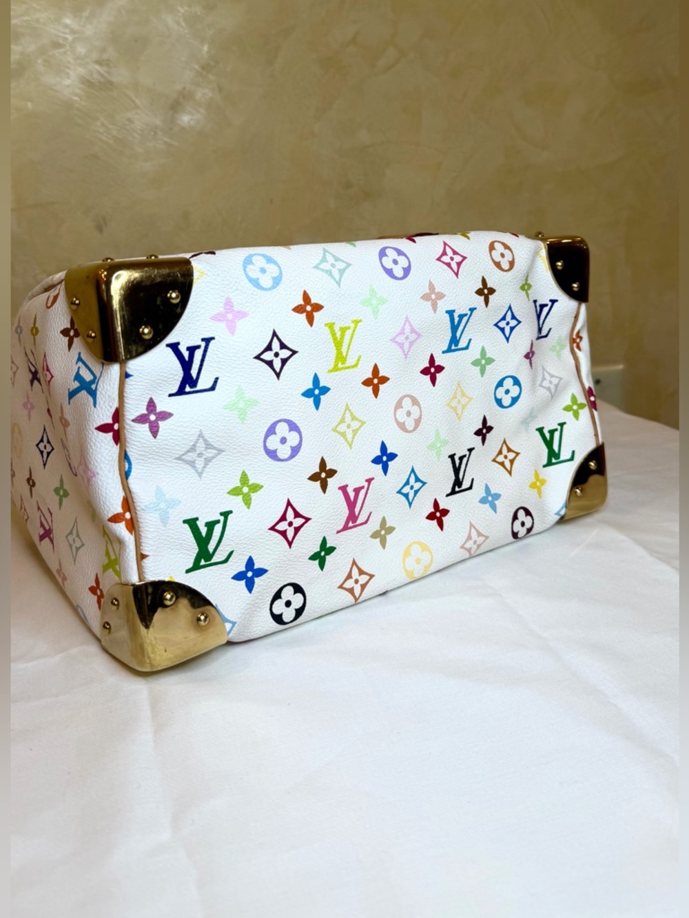 Louis Vuitton White Multicolor Monogram Speedy 30 - Picture 3 of 16